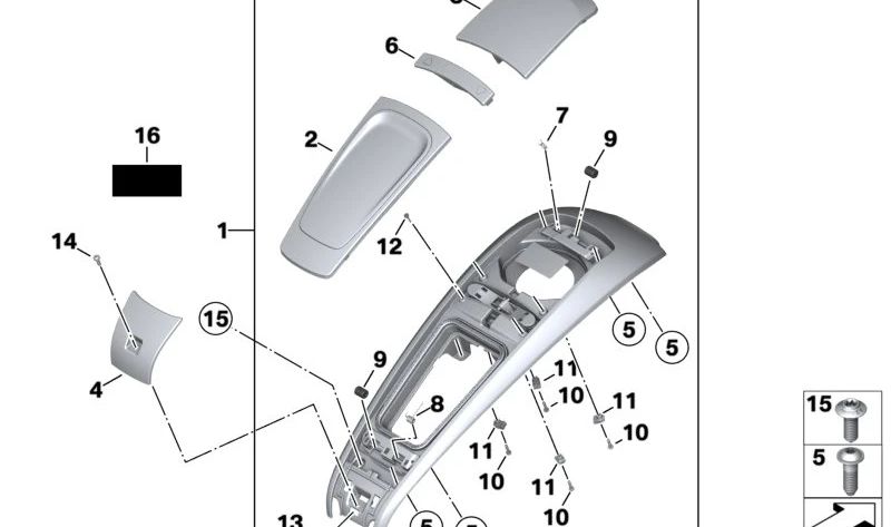 Tornillo OEM 65139907503 para BMW i3 (I01), i8 (I12) y MINI (F54, F55, F56, F57, F60). Original BMW y MINI.