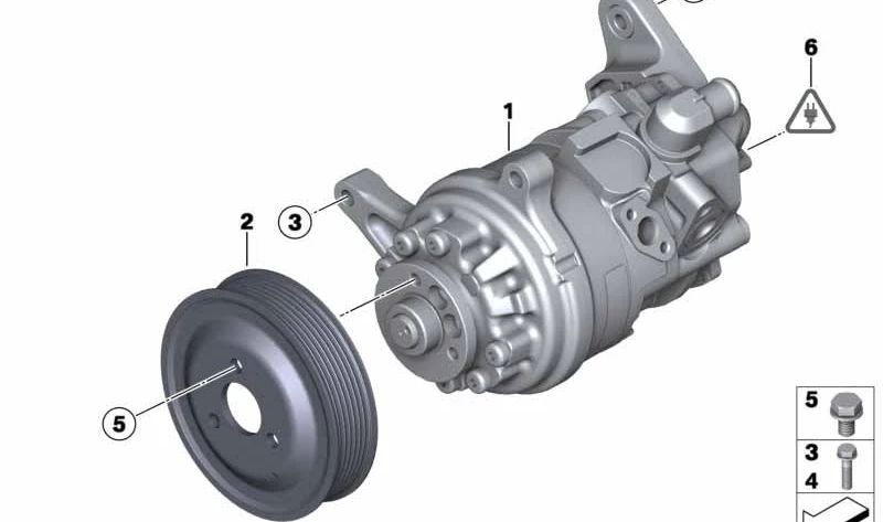 Bomba tándem OEM 32416793285 para BMW X5 E70 xDrive30d y xDrive40d. Original BMW.