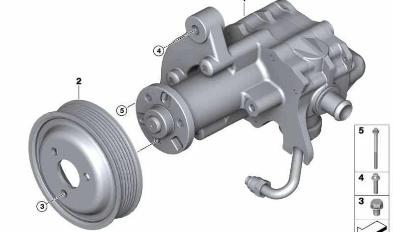Bomba de dirección asistida OEM 32416781015 para BMW E70 (X5). Recambio original BMW.