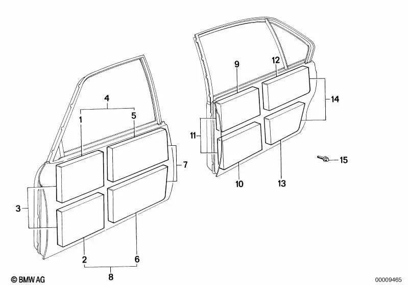 Boulon hexagonal M8x45 OEM 07119902955 pour BMW E21, E30, E36, E46, E39, E60, Z3, Z4... et plus. Véritable BMW.