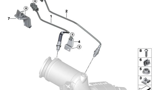 Guida al cavo OEM 11788604896 per BMW F20, F21, F40, F22, F23, F44, F45, F46, F30, F31, F34, F32, F33, F36, G30, G31, G32, G11, G12, F48, F39, G08, G08, G02 F54 F55, F56, F57, F60. BMW originale e Mini.