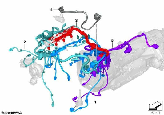 Mazo de cables sistema de sensores motor OEM 12519896291 para BMW G20, G21, X3 G01… y más. Original BMW.