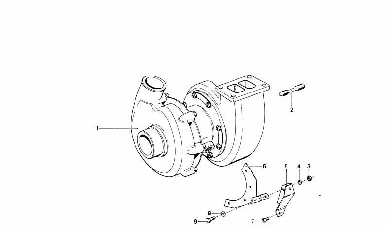 Turbocompresor para varios modelos de BMW (OEM 11621259307). Original BMW.