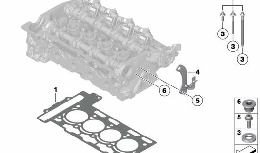 Junta de culata exento asbesto OEM 11127595139 para MINI R56, Clubman R55, Cabrio R57, Coupé R58, Roadster R59... y más. Original MINI.