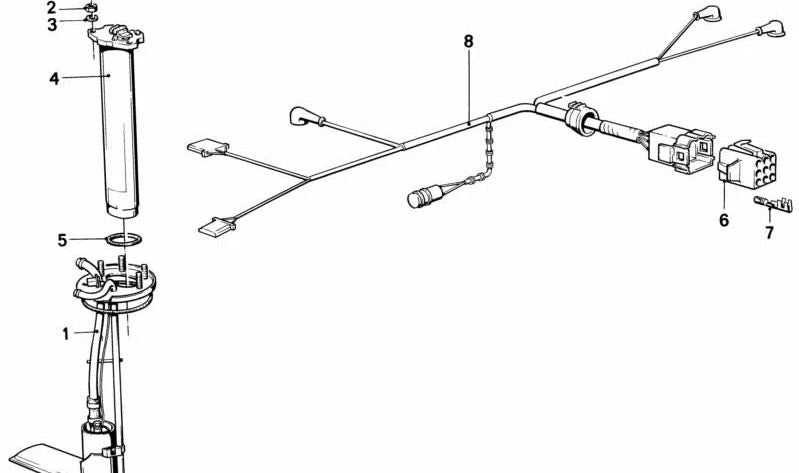 Medidor de nivel de combustible OEM 16121153050 para BMW E30, E12, E28, E24 y E23 con depósito metálico. Compatible con versiones 318i. Original BMW.