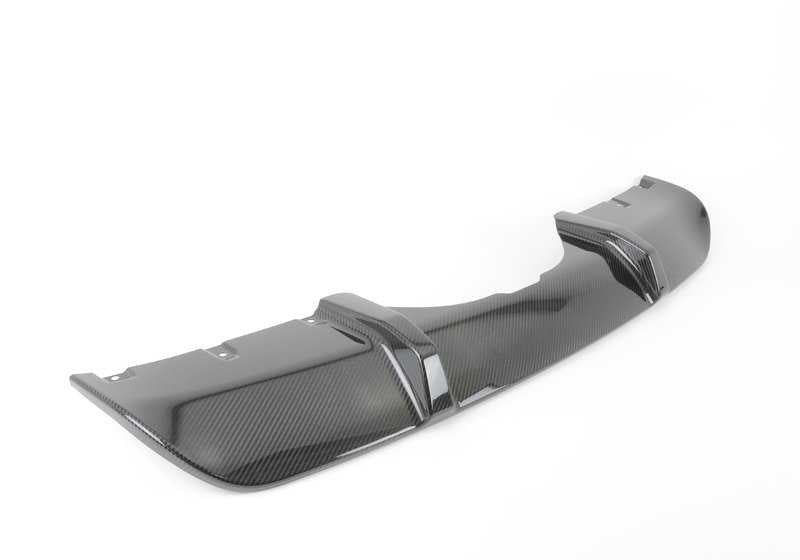 Difusor trasero M Performance de carbono OEM 51192339222 para BMW F15, F85, F16, F86. Aporta un diseño deportivo y agresivo, compatible con enganche de remolque. Original BMW.
