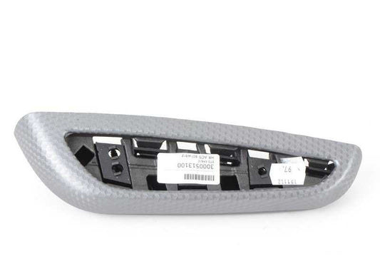 Reposabrazos de aluminio trasero derecho OEM 51437896100 para BMW E46. Original BMW.
