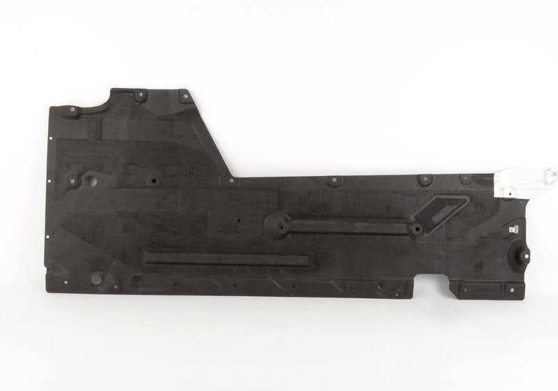 Protector inferior lateral derecho OEM 51757241834 para BMW F20, F21, F22, F23, F30, F31, F34, F32, F33, F36. Original BMW.