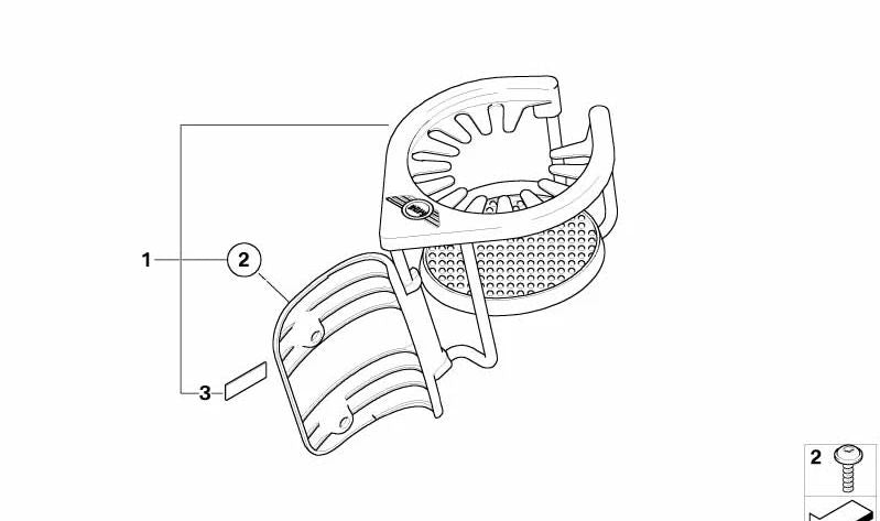 Cinta adhesiva de doble cara OEM 51169129858 para MINI R50, R53, Cabrio R52. Original MINI.