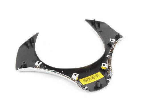 Black/chrome steering wheel cover OEM 32306772881 for BMW E92 and E93. Original BMW.