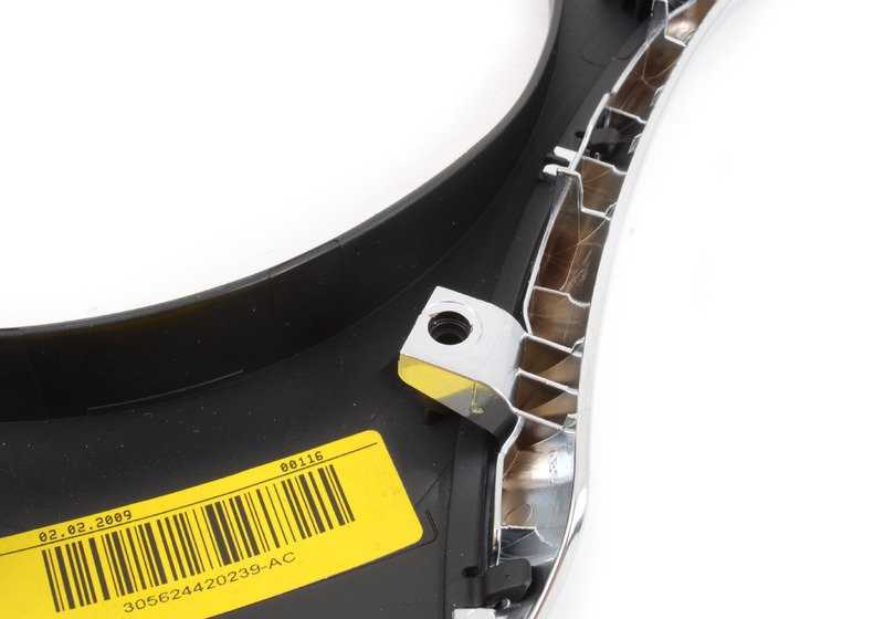 Schwarz/Chromlenkradabdeckung OEM 32306772881 für BMW E92 und E93. Original BMW.