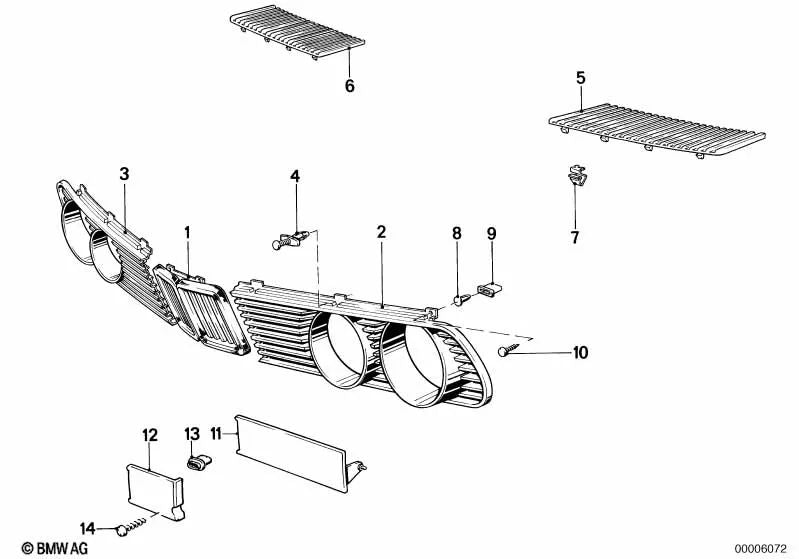 Clip pour BMW E12, E28, E23 (OEM 51131819327). BMW d'origine