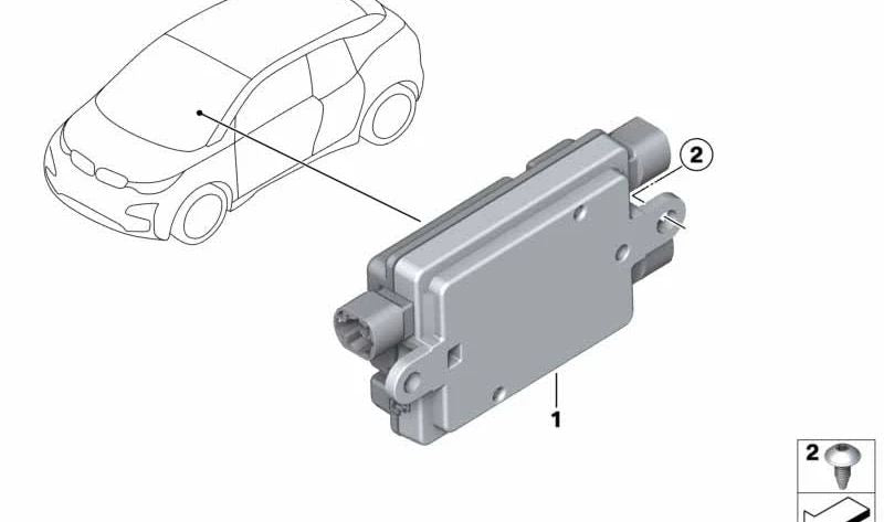USB Hub connector OEM 84109200503 for BMW {E60, E60N, E61N, F07, F10, F11, F18, E63N, E64N, F01, F01N, F02, F02N, F04, I01, I01N, E84, E70, E70N, E71, E71, E72, E72 e Mini {R55, R55n, R56, R56N, R57, R57N, R58, R59, R60, R61}. BMW originale e Mini.
