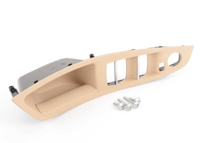 Maneta interior puerta izquierda (color venetobeige) OEM 51417225867 para BMW F10, F10N, F11, F11N, F18N. Recambio original BMW.