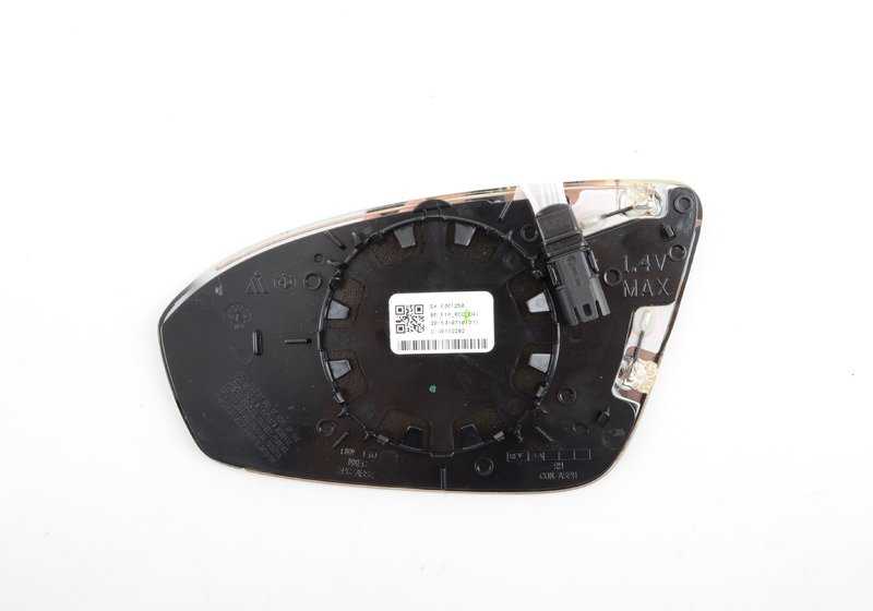 Cristal retrovisor derecho calefactable convexo OEM 51168050086 para BMW F10, F06, F12, F13. Recambio original BMW.