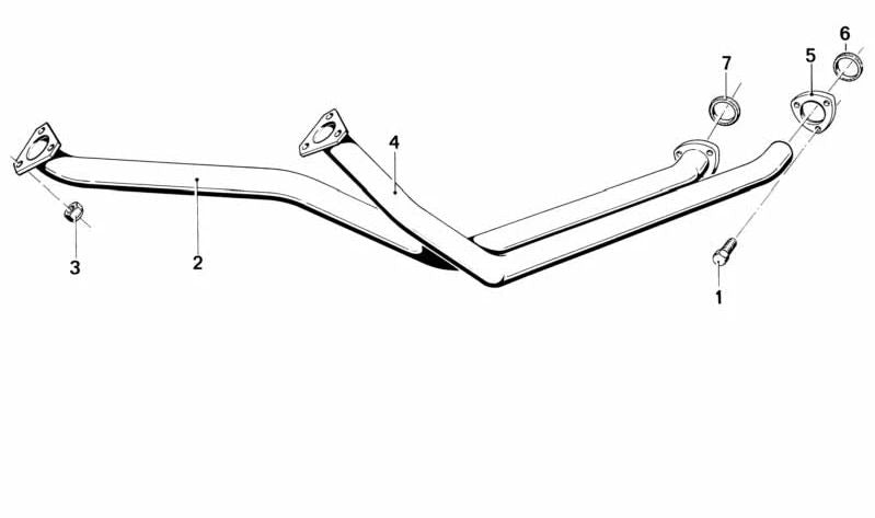 OEM -Auspuffrohr 18111246372 für BMW E12, E24. Original BMW.