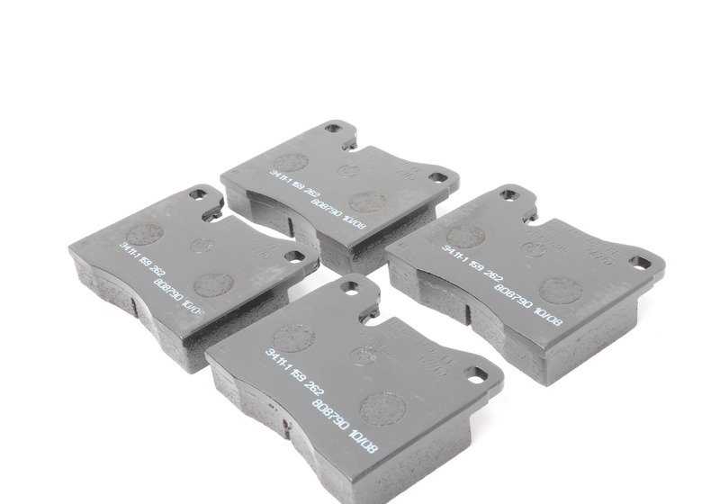 Kit de reparación pastillas freno (sin amianto) OEM 34111159261 para BMW E12, E23, E24, E26. Compatible con versiones con motor M10, M30 y S38. Original BMW.