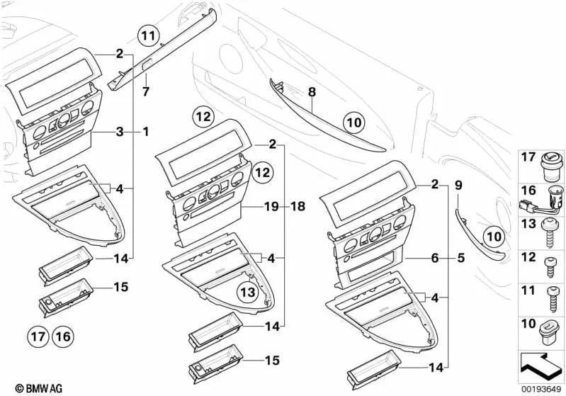Rechte Haustür für BMW E63, E63N, E64, E64N (OEM 51417116056). Original BMW