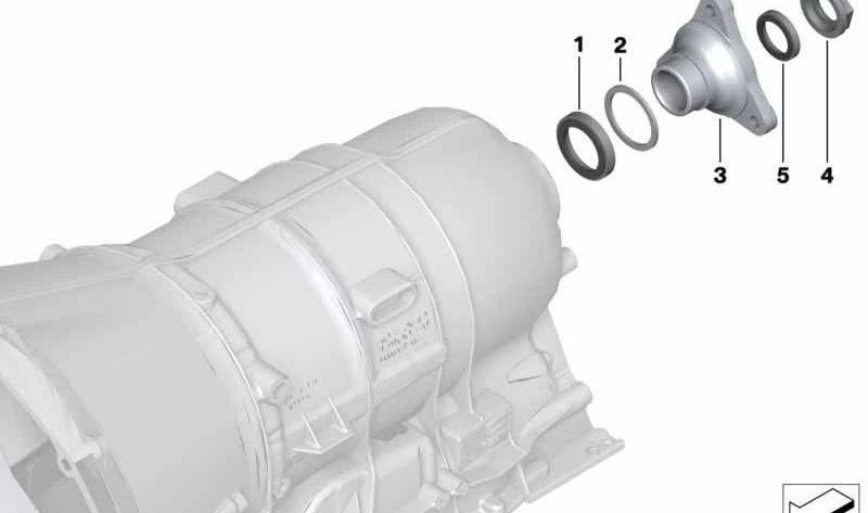 Brida de salida OEM 24007588768 para BMW E81, E82, E87, E88, E90, E91, E92, E93, E60, E61, E63, E64, E84, E85, E86, E89. Original BMW.