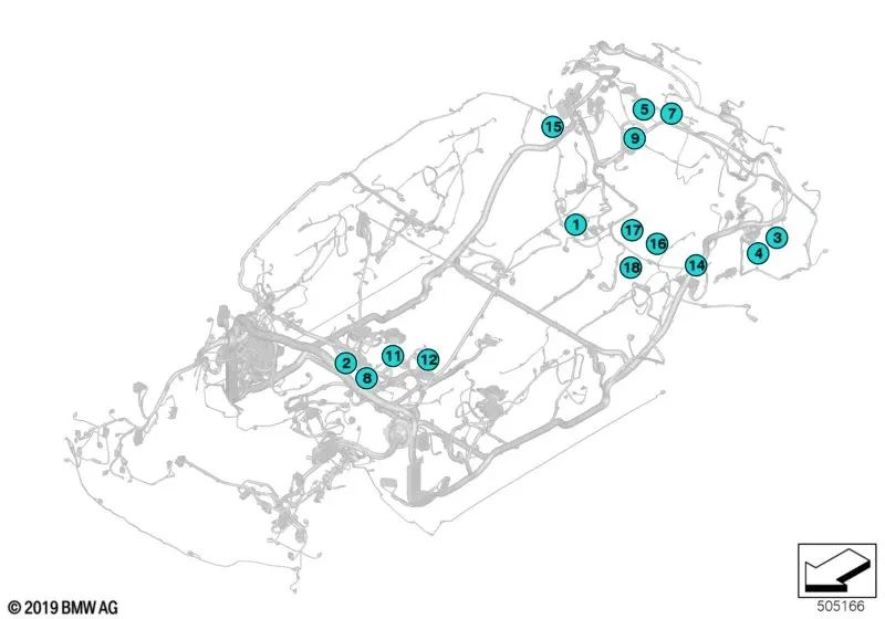 Habitação do conector para BMW 4 G22 Series, G23, G82, G83 (OEM 61139169866). BMW original.