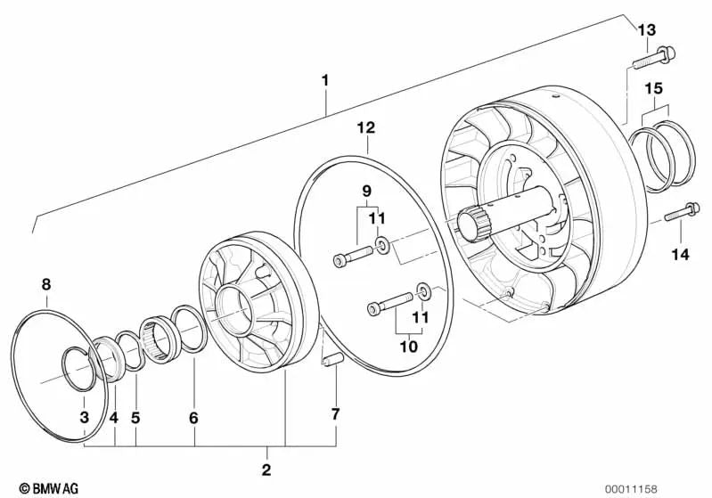 O-Ring für BMW E34, E39, E32, E38, E31 (OEM 24311421577). Original BMW.