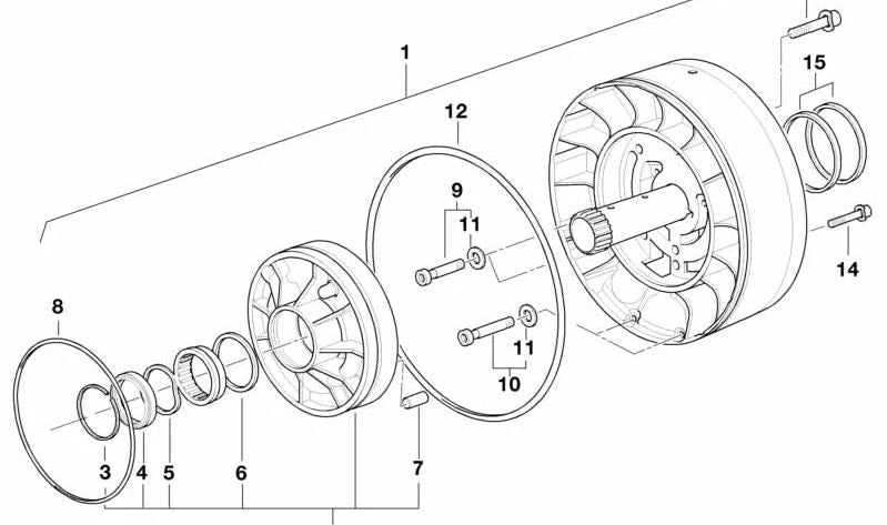 Bomba de aceite OEM 24311422421 para BMW E34, E39, E32, E38, E31. Repuesto original BMW.