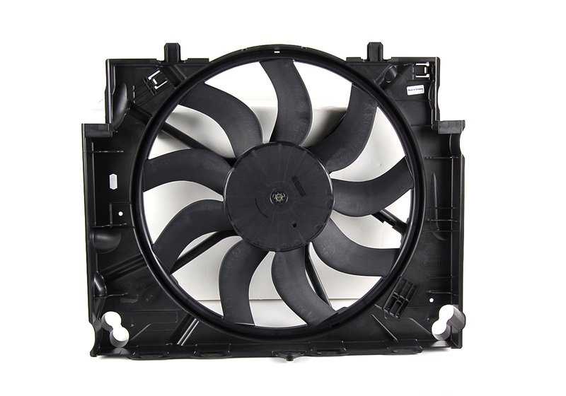 Ventilador con marco OEM 17427603658 para BMW E60, E61. Original BMW.