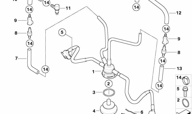 Tubo de entrada de combustible OEM 13537690242 para BMW Motorrad HP2 Enduro, HP2 Megamoto. Original BMW Motorrad.