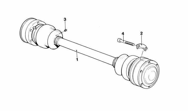 Eje de transmisión trasero OEM 33212160011 para BMW E34, E36, E39, E46, Z3. Original BMW.