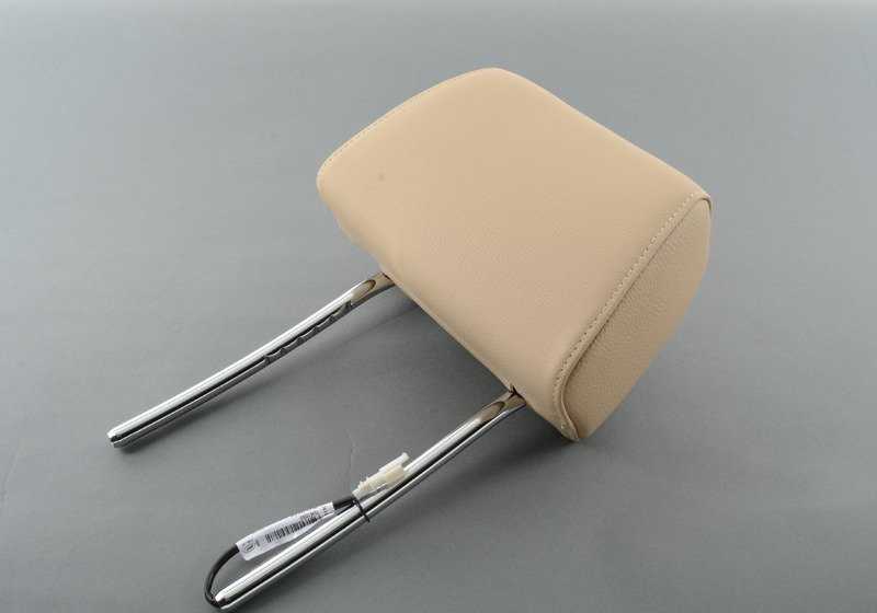 Reposacabezas de cuero savannabeige OEM 52107246720 para BMW E90, E91 (316d, 316i). Compatible con modelos fabricados entre 2008 y 2011. Pieza original BMW.