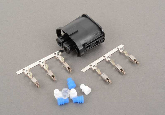 Conector eléctrico 2 pines negro OEM 61136907388 para BMW E81, E82, E87, E88, E46, E90, E91, E92, E93, E39, E60, E61, F07, F10, F11, E63, E64, E84, E83, E53, E70, E71, E72, E85. Original BMW.