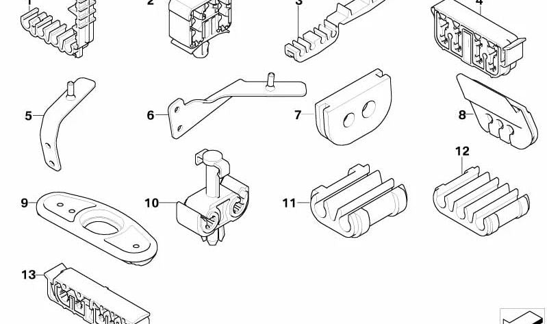 Soporte de fijación para latiguillo de freno OEM 34306760737 para BMW E60, E60N, E61, E61N. Original BMW.