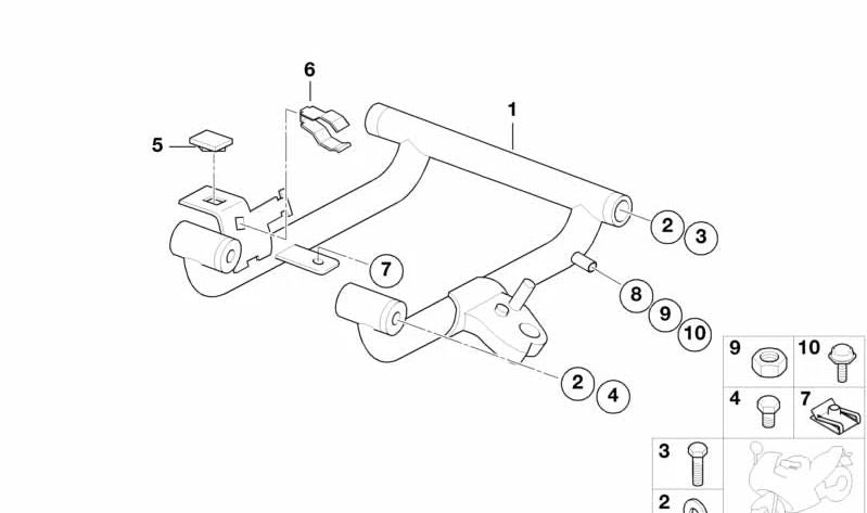 Soporte conector OEM 07149157161 para BMW E87, E36, E46, E90, E92, E93, E39, E60, E61, E63, E64, E38, E65, E66, E83, E53, Z3, E85, E86, E52, MINI R50. Original BMW.