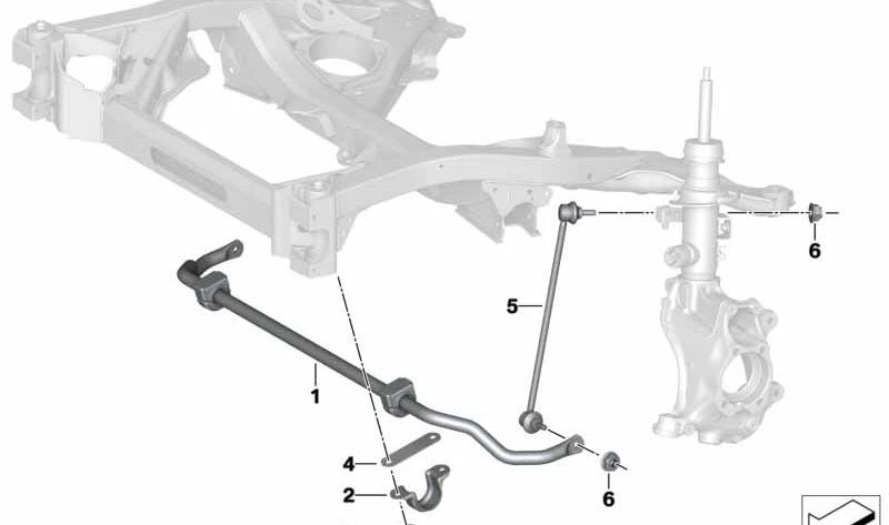 Bieleta de suspensión delantera izquierda OEM 31306886279 para BMW G29. Original BMW.