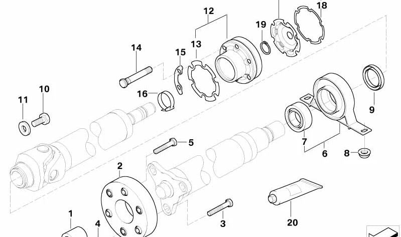 Vite esagonale con Aradalado per BMW E83, E83N (OEM 26117565154). BMW originale.