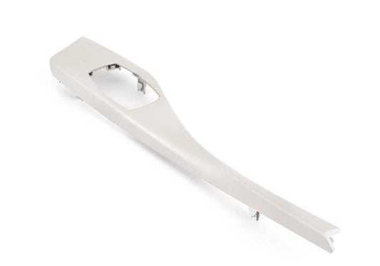 Embellecedor consola central color plata satinado OEM 51169207263 para BMW F20, F21, F22, F23. Original BMW.
