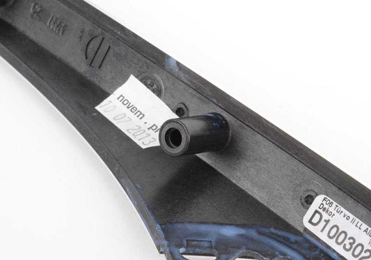 Embellecedor de puerta aluminio cepillado izquierdo OEM 51417291391 para BMW F06 (Serie 6 Gran Coupé). Original BMW.