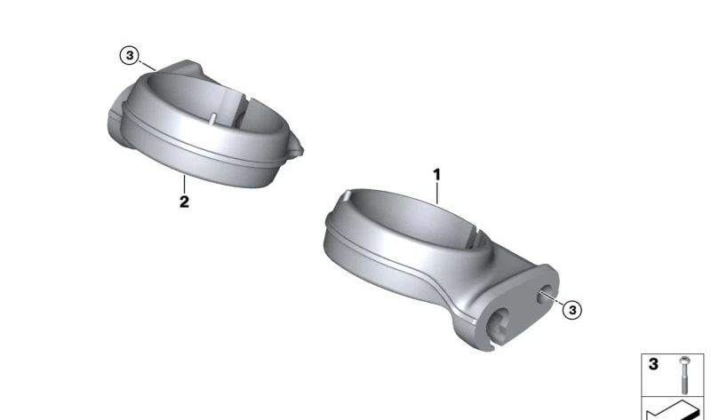 Soporte intermitente izquierdo OEM 63138354917 para motos BMW R nineT Pure, Scrambler, Urban G/S. Original BMW Motorrad.