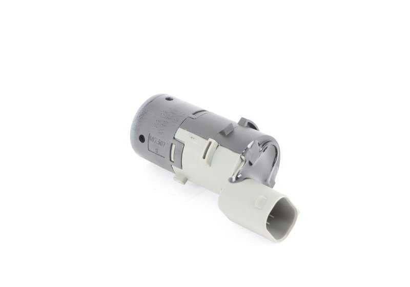 Sensor de estacionamento ultrassônico cinza OEM 66206989100 para BMW E39, E60, E60N, E61, E61N, E83, E83N. Compatível com o sistema de controle de distância do parque (PDC). BMW original.