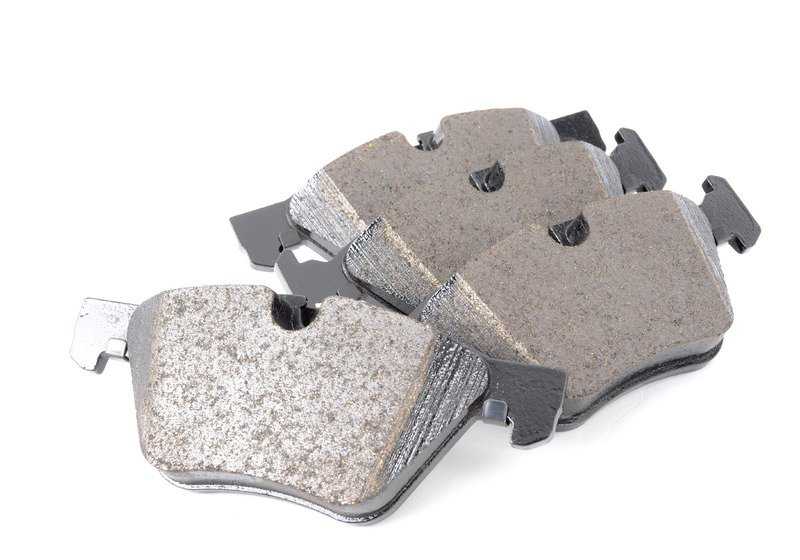 Juego de pastillas de freno con sensor OEM 34112288875 para BMW E90, E90N, E91, E91N, E92, E93. Original BMW.