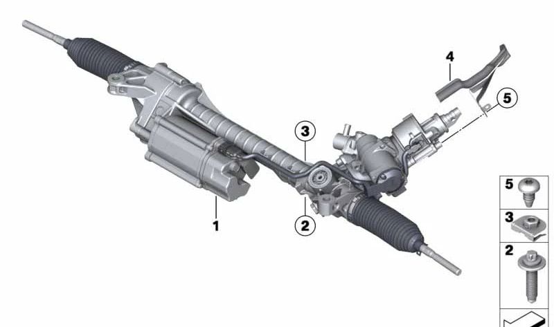 Protector térmico dirección OEM 32106855010 para BMW F01, F02. Pieza original BMW.