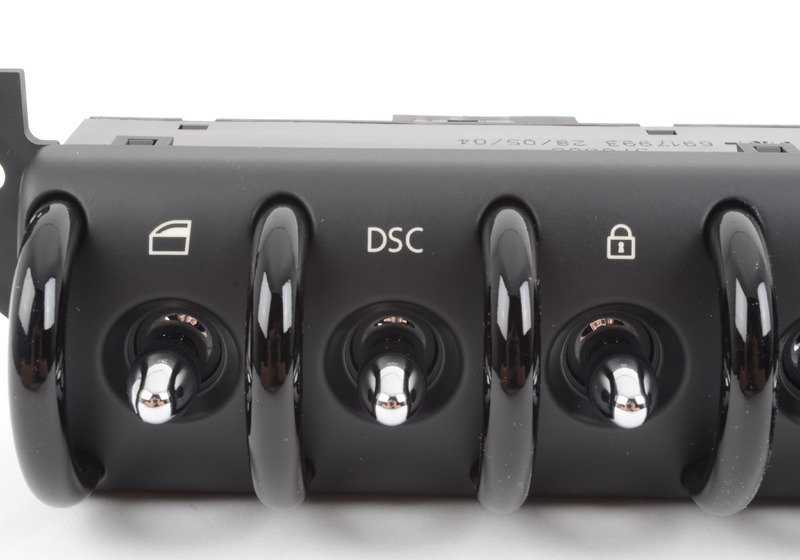 Unidad de interruptores consola central OEM 61316917993 para MINI R50, R53, Cabrio R52. Original MINI.