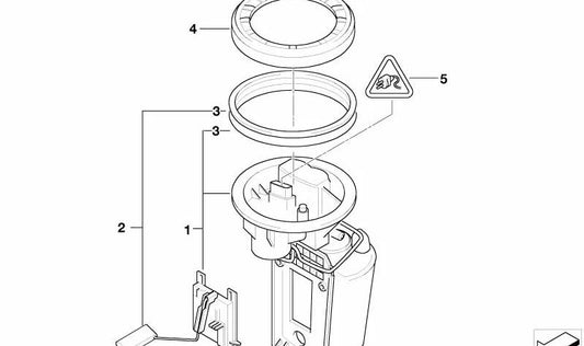 Bomba de gasolina con sensor de nivel OEM 16118487368 para MINI R56, R56 LCI, Clubman R55, Clubman R55 LCI, Cabrio R57, Cabrio R57 LCI, Coupé R58, Roadster R59. Original MINI.