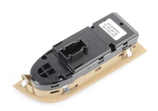 Interruptor elevalunas eléctrico beige lado conductor OEM 61319217331 para BMW E90 {316d, 316i} compatible con modelos de 2005 a 2011. Repuesto original BMW.