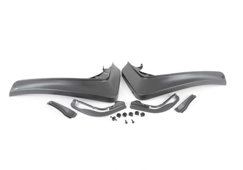 Guardabarros delanteros negros para llantas de 20" OEM 82162302409 para BMW X5 F15 (sin paquete M ni aerodinámico). Protegen contra barro y grava. Original BMW.