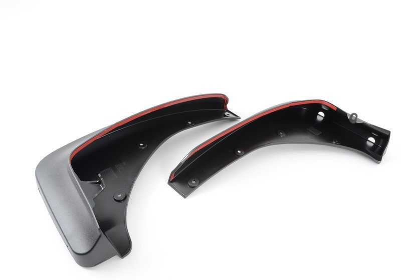 Guardabarros delanteros negros para llantas de 20" OEM 82162302409 para BMW X5 F15 (sin paquete M ni aerodinámico). Protegen contra barro y grava. Original BMW.