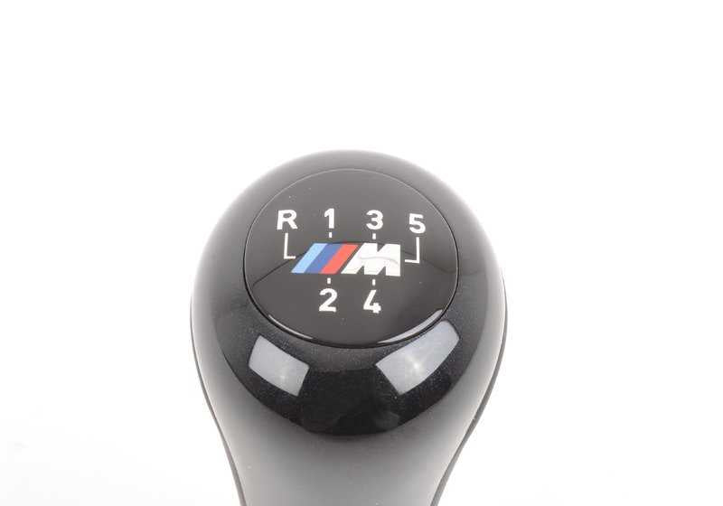 Pomo de cambio de marchas en cuero OEM 25112229183 para BMW E39 520d, 520i, 523i, 525i, 528i, 530d, 530i, 535i, 540i y más. Original BMW.