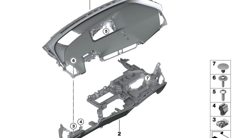 Leather Dashboard Upper for BMW i I20 (OEM 51459631810). Original BMW