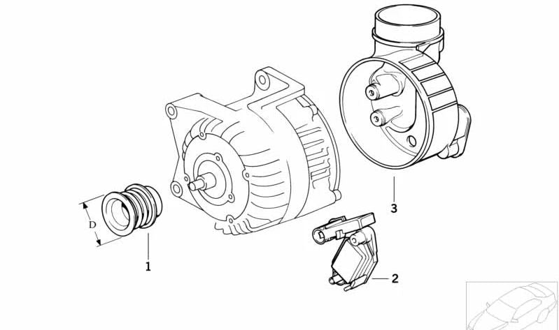 Conducto de admisión OEM 12311318157 para BMW (E36, 316i, 318i, 318is). Original BMW.