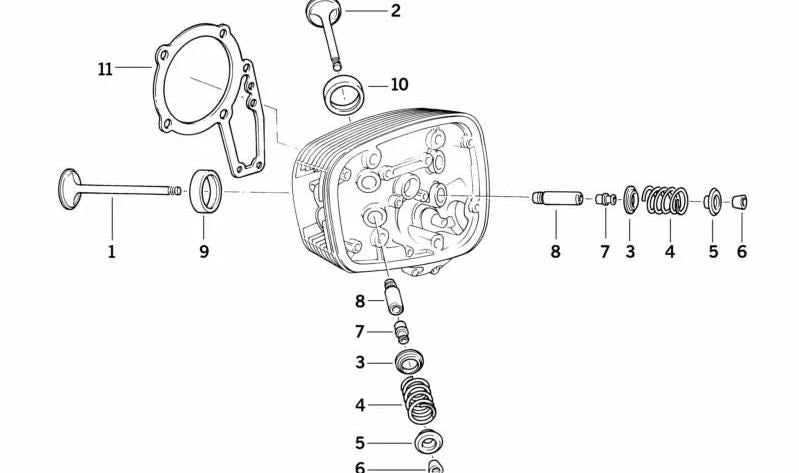Obere Platte OEM 11341340918 für BMW Motorräder R 850 GS, R 1100 GS, R 1100 R, R 1100 RT, R 1100 RS. Original BMW Motorrad.